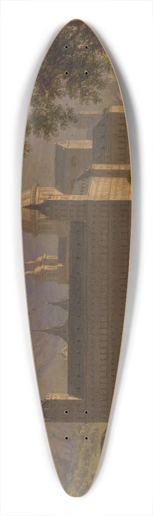 Giuseppe Canella - View of the Escorial 39.3 inch art pintail longboard deck