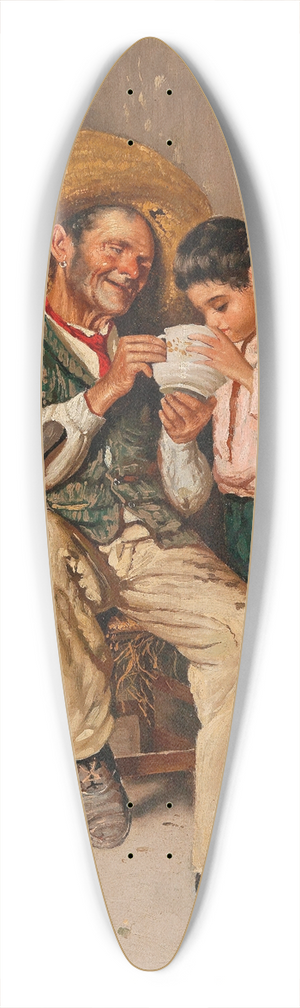 Giuseppe Giardiello - A Good Drink 39.3 inch art pintail longboard deck