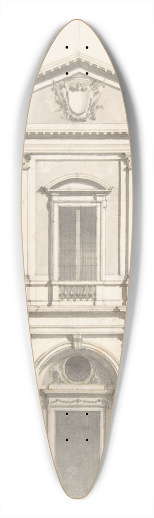 Giuseppe Jarmorini - Design for a Church Faade 39.3 inch art pintail longboard deck