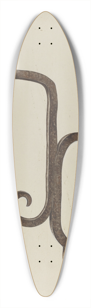Gordena Jackson - Hand Wrought Iron Candlestick 39.3 inch art pintail longboard deck