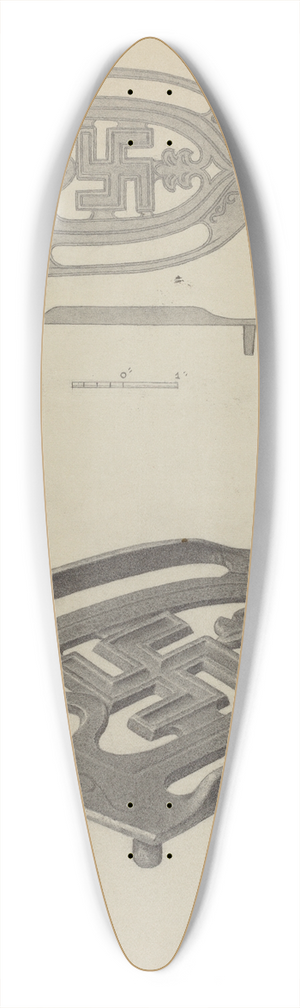 Gordon Sanborn - Pa. German Flat-iron Holder 39.3 inch art pintail longboard deck