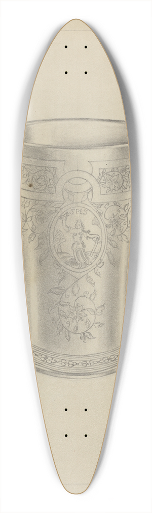 Gordon Sanborn - Silver Communion Beakers 39.3 inch art pintail longboard deck