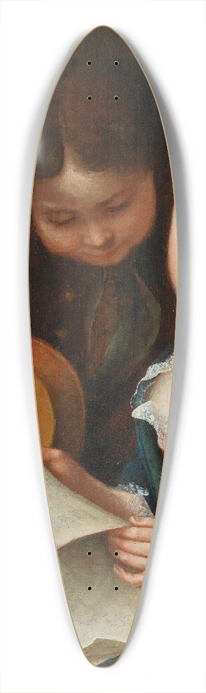 Gottfried Eichler the Elder - Two Children Making Music 39.3 inch art pintail longboard deck