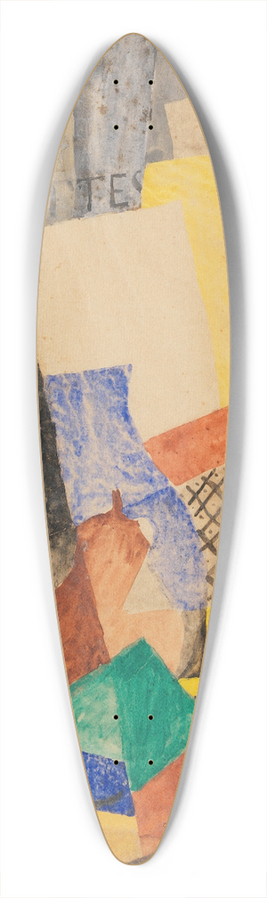 Gottfried Graf - Kubistisches Stillleben 39.3 inch art pintail longboard deck