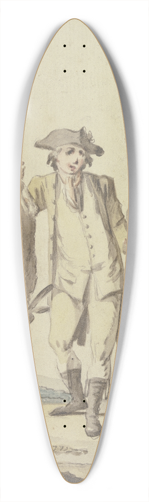 Gottlieb Welt - Jger, zwei erlegte Hasen tragend 39.3 inch art pintail longboard deck