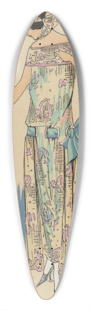 G-P. Joumard - Dentelle de RACINE 39.3 inch art pintail longboard deck