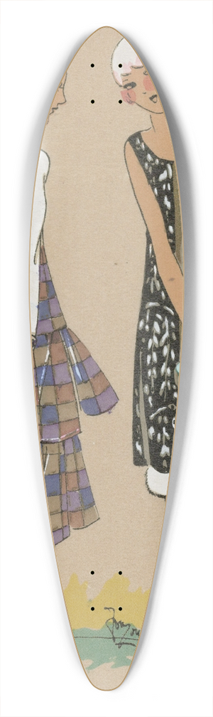 G-P. Joumard - TRENTE ET QUARANTE. 39.3 inch art pintail longboard deck