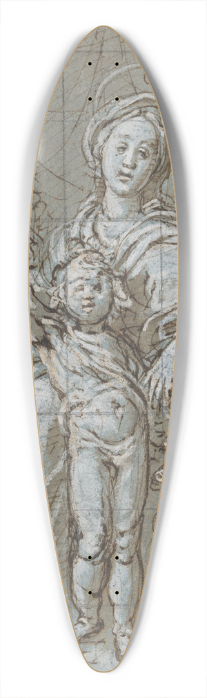 Gregorio Pagani - Holy Family with the Infant St. John the Baptist 39.3 inch art pintail longboard deck