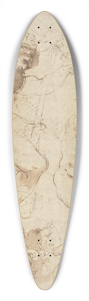 Guercino - Hercules Slaying the Hydra 39.3 inch art pintail longboard deck