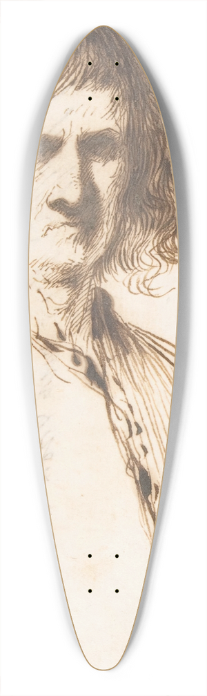 Guercino - Portrait of Morose Man in Half-Length 39.3 inch art pintail longboard deck