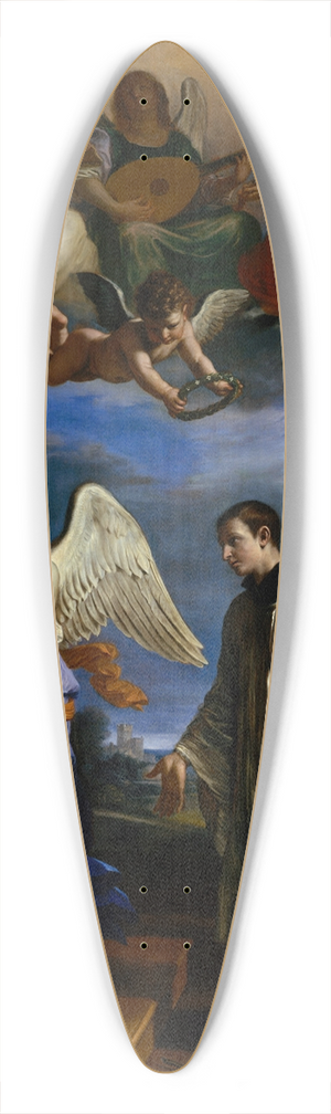Guercino - The Vocation of Saint Aloysius (Luigi) Gonzaga 39.3 inch art pintail longboard deck
