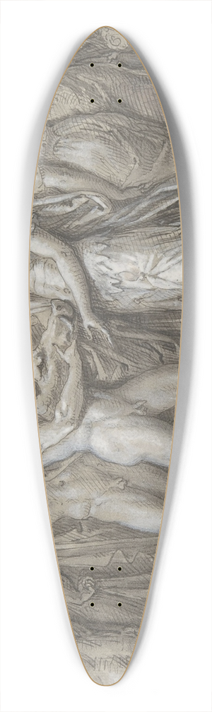Guillaume Boichot - Meleager Presents to Atalanta the Head of the Calydonian Boar 39.3 inch art pintail longboard deck Guillaume Boichot - Meleager Presents to Atalanta the Head of the Calydonian Boar 39.3 inch art pintail longboard deck
