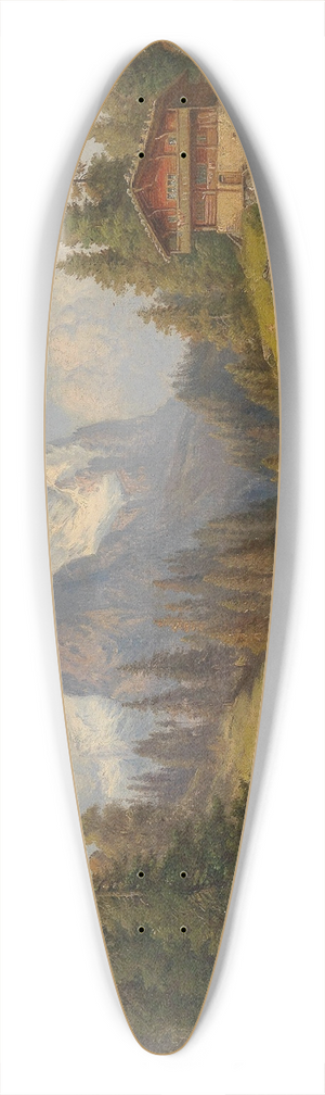 Gustav Barbarini - Pastorale Gebirgslandschaft 39.3 inch art pintail longboard deck