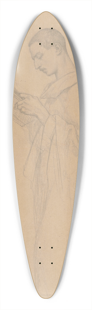 Gustave Boulanger - A Man Reading 39.3 inch art pintail longboard deck