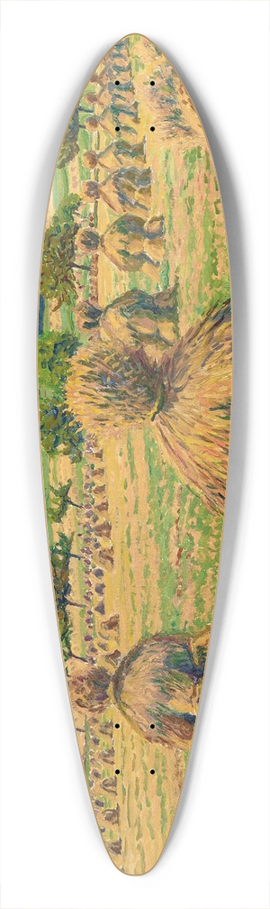 Gustave Cariot - Les meules de foin 39.3 inch art pintail longboard deck