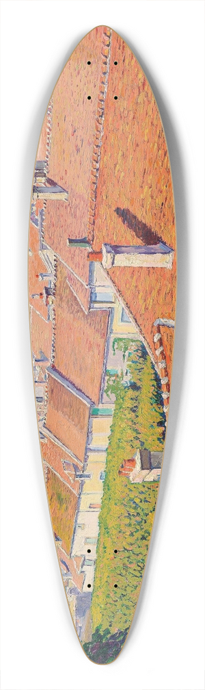 Gustave Cariot - Les toits rouges 39.3 inch art pintail longboard deck Gustave Cariot - Les toits rouges 39.3 inch art pintail longboard deck