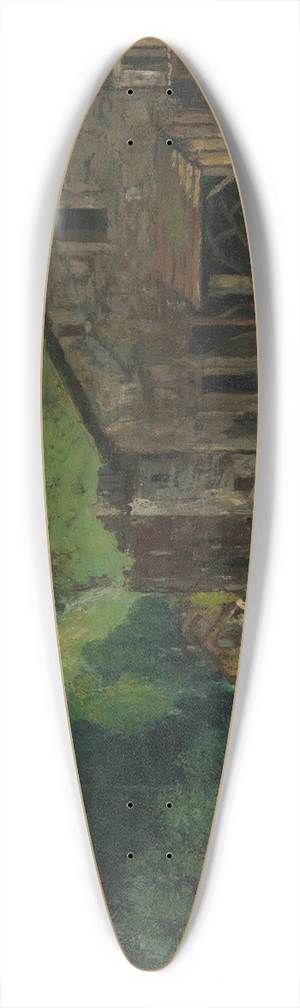 Gustave Courbet - A Mill In A Rocky Landscape 39.3 inch art pintail longboard deck