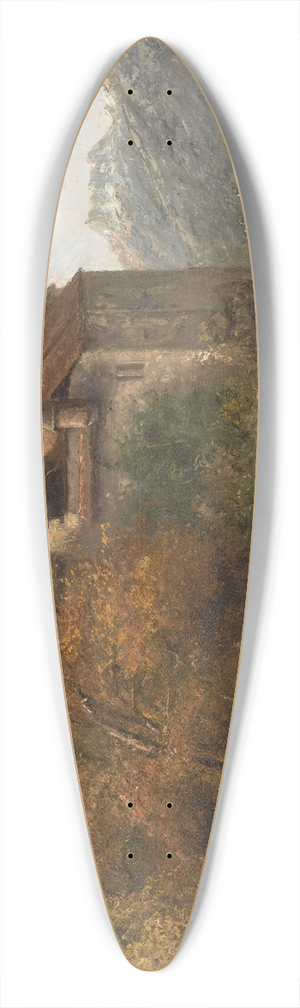 Gustave Courbet - Le Chteau de Chillon, Lake Geneva 39.3 inch art pintail longboard deck