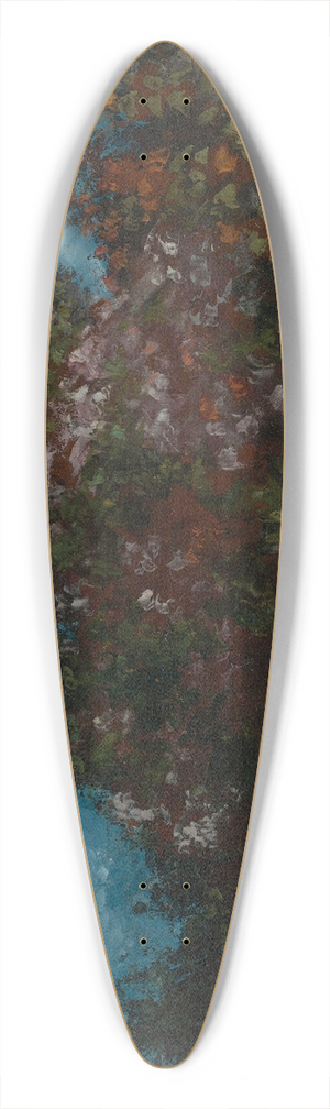 Gustave Courbet - Paysage Avec Massif Fleuri 39.3 inch art pintail longboard deck