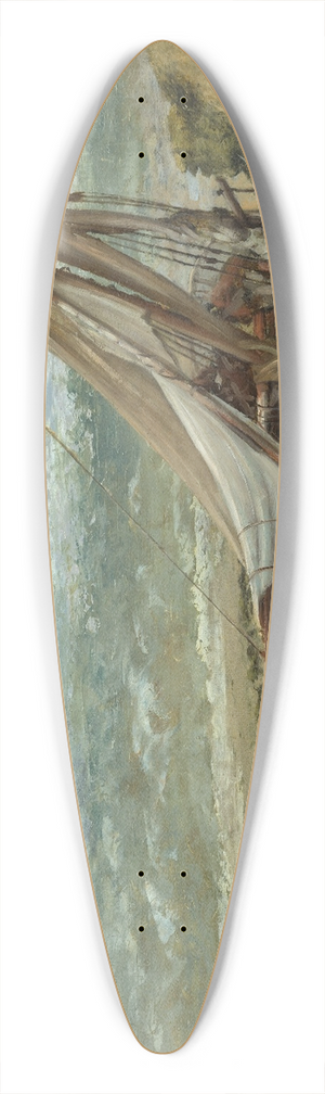 Gustave Courbet - The Fishing Boat 39.3 inch art pintail longboard deck
