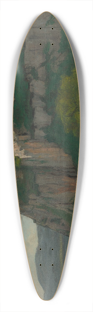 Gustave Courbet - The Rock of Hautepierre 39.3 inch art pintail longboard deck