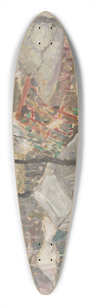 Gustave De Smet - Fair at Vrijdagmarkt in Ghent 39.3 inch art pintail longboard deck