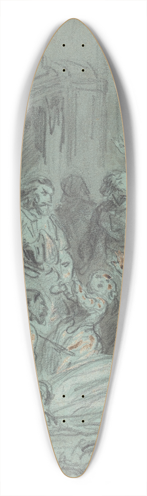 Gustave Dor - A Dramatic Scene with a Fainting Woman 39.3 inch art pintail longboard deck