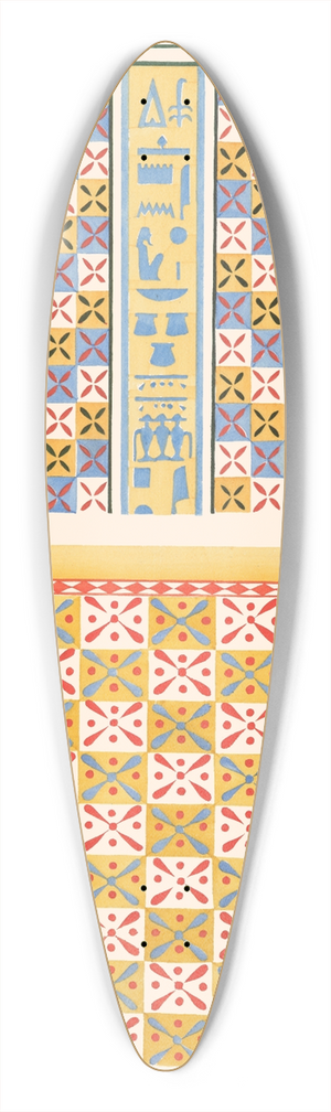 Gustave Jquier - 13. Plafond du Tombeau Danna (n 81), 14. Plafond du Tombeau de Menkheper (n 79) 39.3 inch art pintail longboard deck