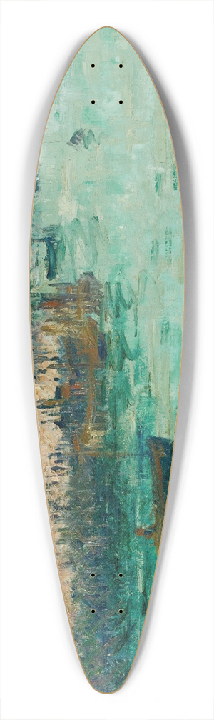 Gustave Loiseau - Avant Port De Dieppe 39.3 inch art pintail longboard deck