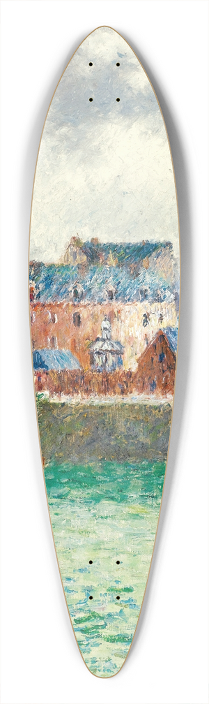 Gustave Loiseau - Le Port (Lavant-Port De Dieppe) 39.3 inch art pintail longboard deck