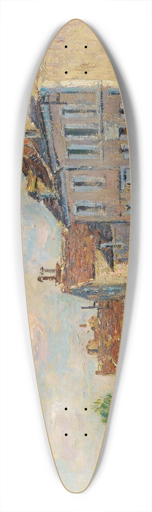 Gustave Loiseau - Le Quai Saint-Martin, Auxerre 39.3 inch art pintail longboard deck