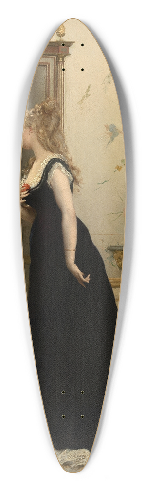 Gustave Lonard de Jonghe - In Front of the Mirror 39.3 inch art pintail longboard deck
