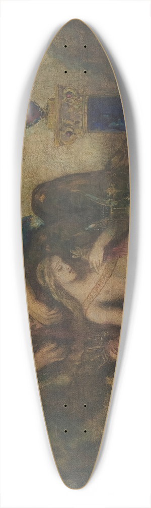 Gustave Moreau - Sphinx in a Grotto (Poet, King and Warrior) 39.3 inch art pintail longboard deck
