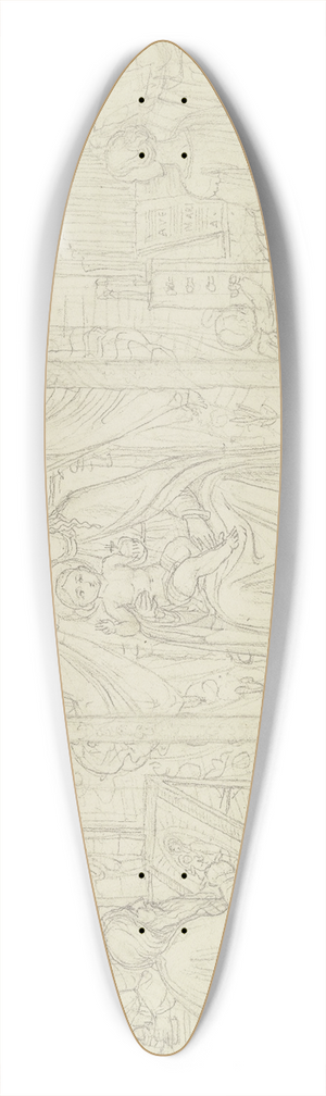 Gustav Heinrich Naecke - Madonna mit dem Evangelisten Lukas und der Heiligen Ccilia 39.3 inch art pintail longboard deck