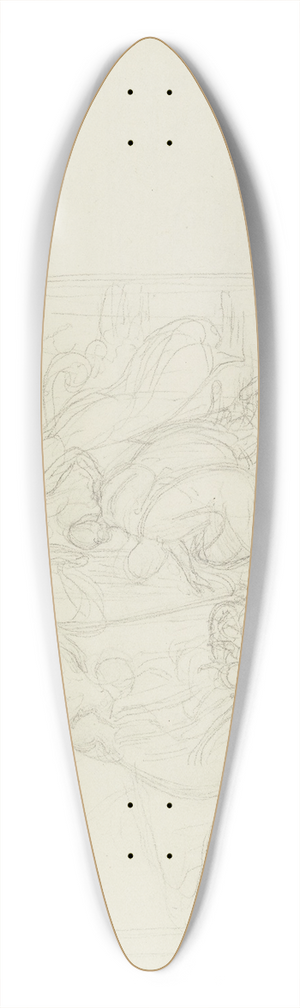 Gustav Heinrich Naecke - Rescue of Moses 39.3 inch art pintail longboard deck