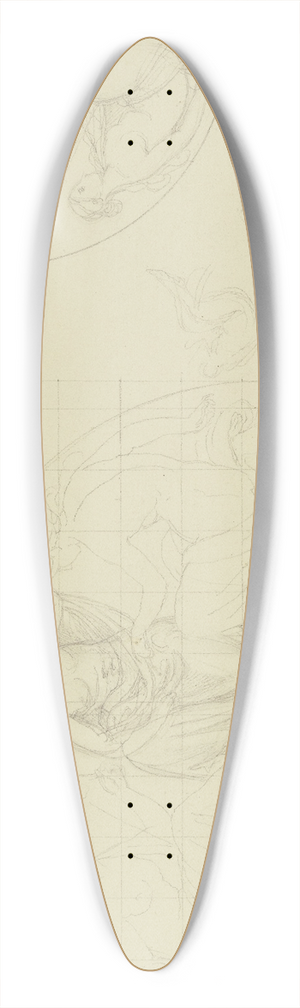 Gustav Heinrich Naecke - The three Fates 39.3 inch art pintail longboard deck