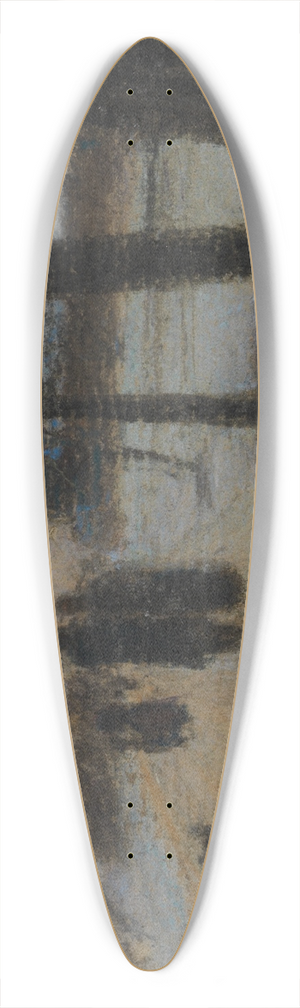 Gustav Kampmann - Spaziergnger auf schneebedeckter Strasse am Abend 39.3 inch art pintail longboard deck