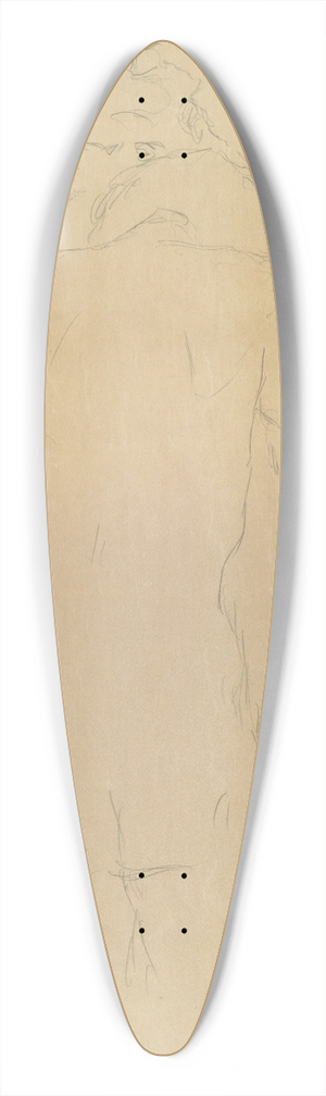 Gustav Klimt - Adam und Eva Studie 39.3 inch art pintail longboard deck