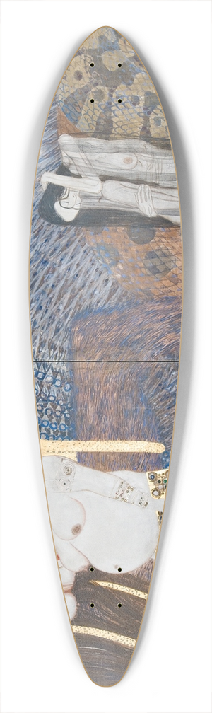 Gustav Klimt - Beethovenfries; Die feindlichen Gewalten (Tafel 1, Stirnwand) 39.3 inch art pintail longboard deck