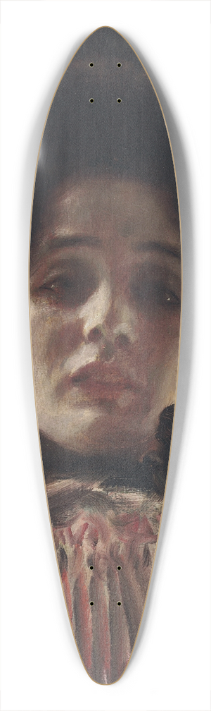 Gustav Klimt - Dame en face mit plisiertem Kleid 39.3 inch art pintail longboard deck