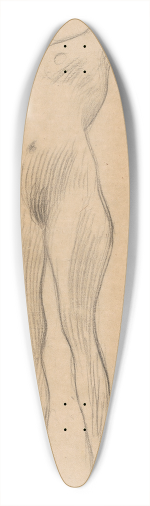 Gustav Klimt - Floating Woman with Outstretched Arm (Study for Medicine) 39.3 inch art pintail longboard deck