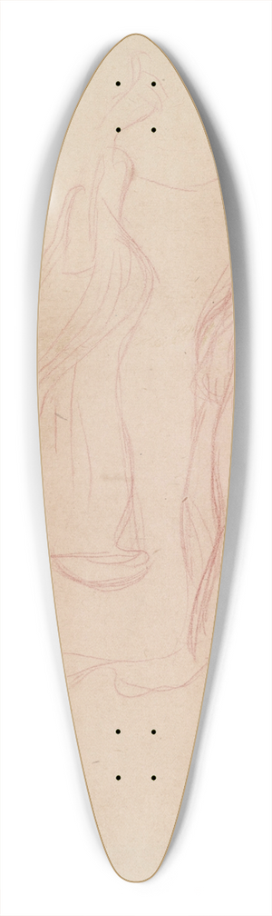 Gustav Klimt - Kostmstudie von vorne 39.3 inch art pintail longboard deck