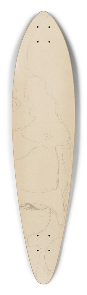 Gustav Klimt - Liegender Halbakt nach rechts 39.3 inch art pintail longboard deck