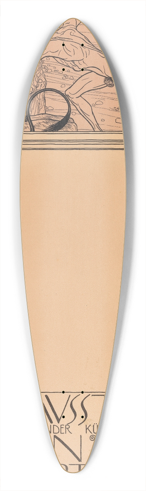 Gustav Klimt - Plakat der 1. Ausstellung der Secession 39.3 inch art pintail longboard deck