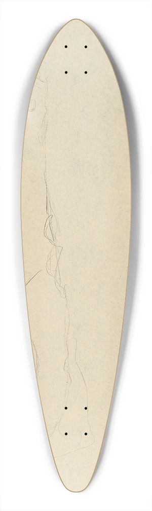 Gustav Klimt - Reclining female nude with her hands behind her head 39.3 inch art pintail longboard deck