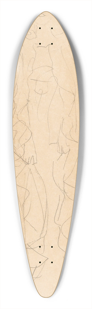 Gustav Klimt - Standing lady with cape from the front (Study for the portrait of Adele Bloch-Bauer) 39.3 inch art pintail longboard deck