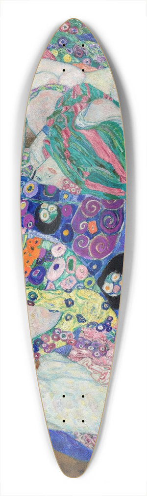 Gustav Klimt - The Maiden 39.3 inch art pintail longboard deck