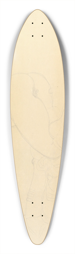 Gustav Klimt - Two Women Friends Reclining 39.3 inch art pintail longboard deck