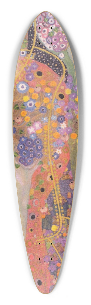 Gustav Klimt - Water Serpents II 39.3 inch art pintail longboard deck