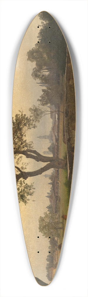 Gustav Osterroht - Blick auf Karlsruhe von Sden 39.3 inch art pintail longboard deck Gustav Osterroht - Blick auf Karlsruhe von Sden 39.3 inch art pintail longboard deck